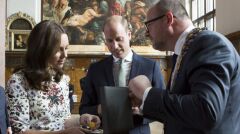 Paweł Adamowicz spotkał się z parą książęcą Cambridge Williama i Kate w Gdańsku