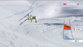 Upadek McGratha w 1. przejeździe slalomu giganta w Adelboden