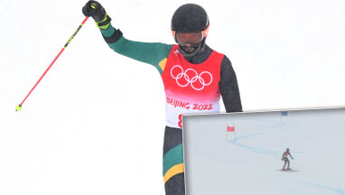 Pekin 2022. Jamajczyk na trasie slalomu giganta