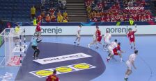 Najlepsze akcje z 1. połowy meczu Dania - Północna Macedonia w ME w piłce ręcznej