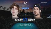 Skrót meczu Andriej Rublow - Feliciano Lopez w 3. rundzie Australian Open