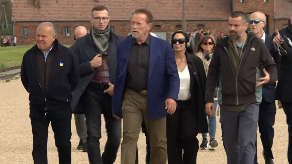 Arnold Schwarzenegger odwiedził Auschwitz i spotkał się z byłą więźniarką Lidią Maksymowicz